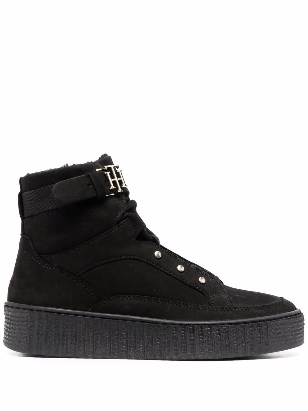 Tommy Hilfiger platform suede boots - Black von Tommy Hilfiger