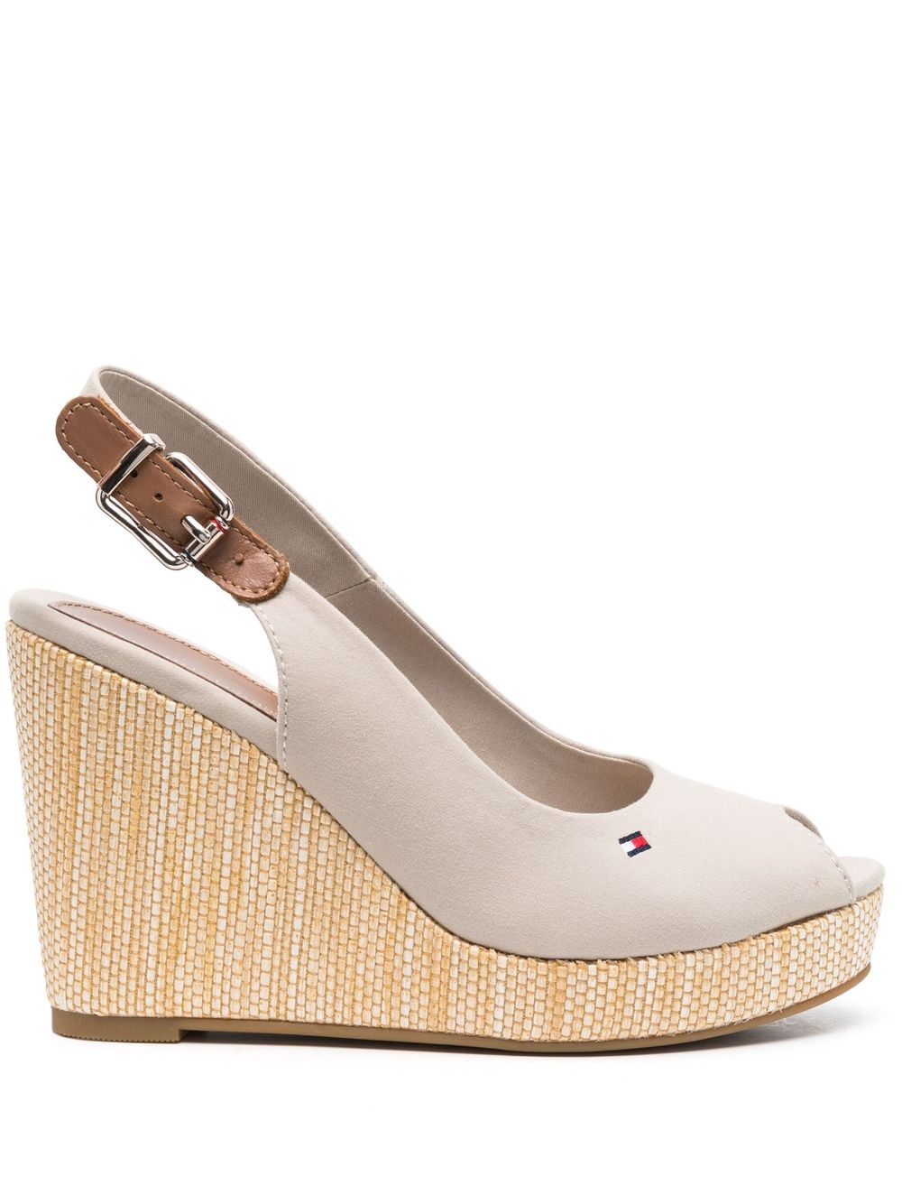 Tommy Hilfiger slingback wedge-heel sandals - Neutrals von Tommy Hilfiger