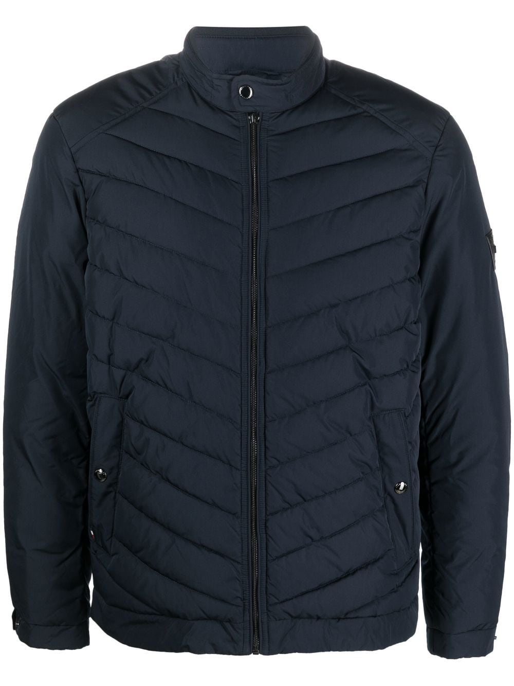 Tommy Hilfiger stand-up collar quilted jacket - Blue von Tommy Hilfiger