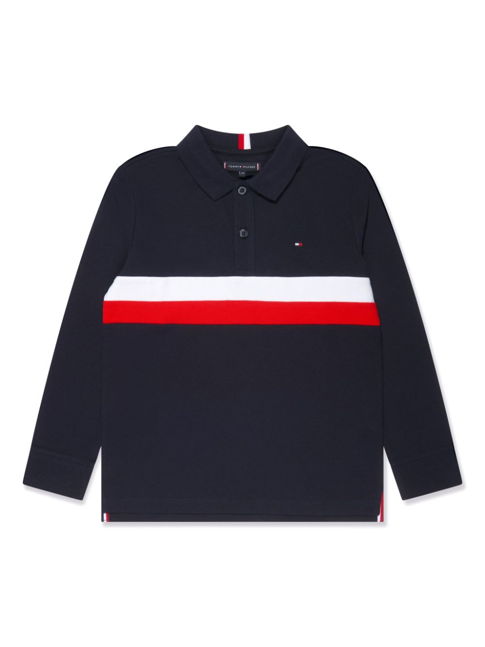 Tommy Hilfiger stripe-detail cotton polo shirt - Blue von Tommy Hilfiger