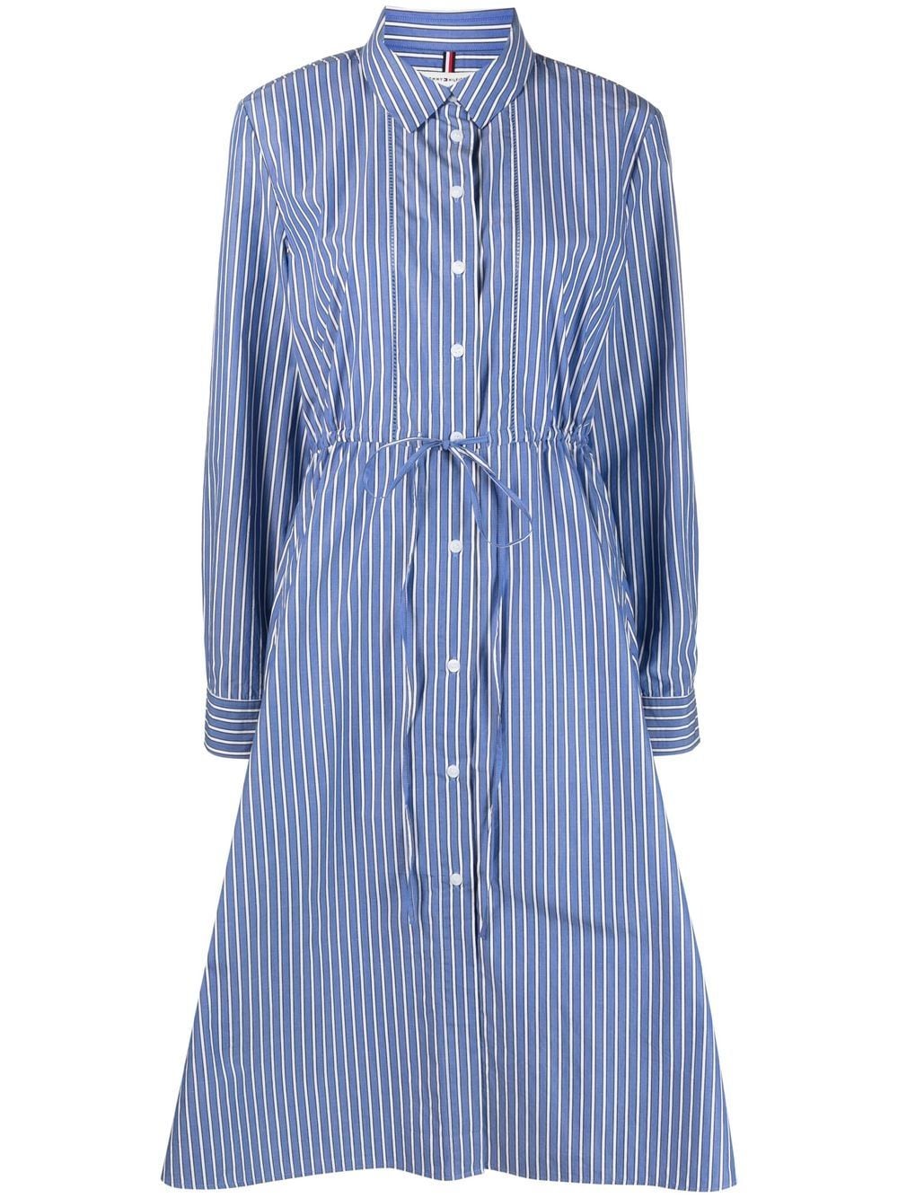 Tommy Hilfiger stripe mid-length shirt dress - Blue von Tommy Hilfiger