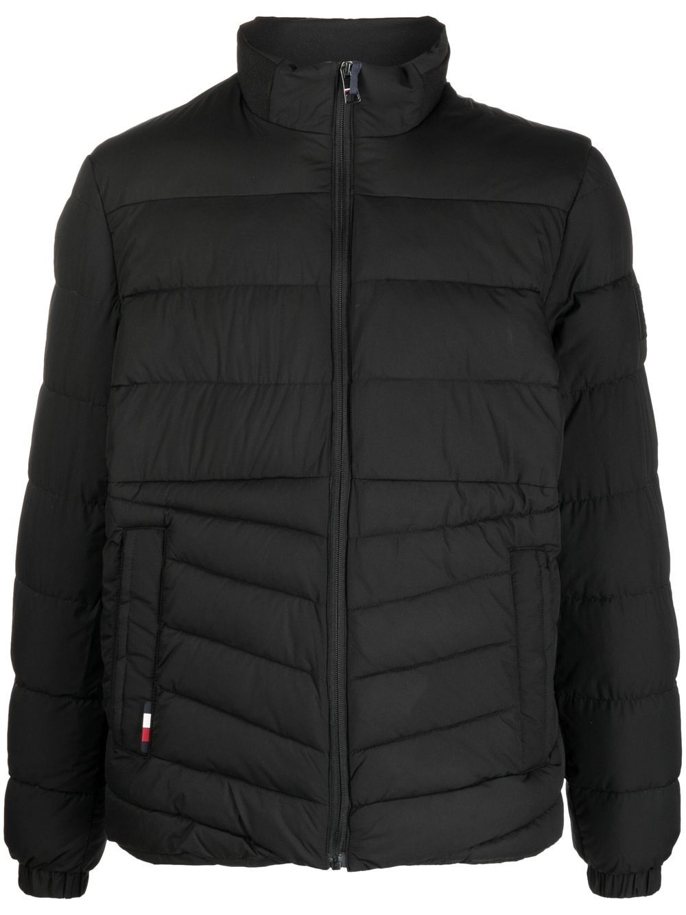 Tommy Hilfiger zip-up quilted jacket - Black von Tommy Hilfiger