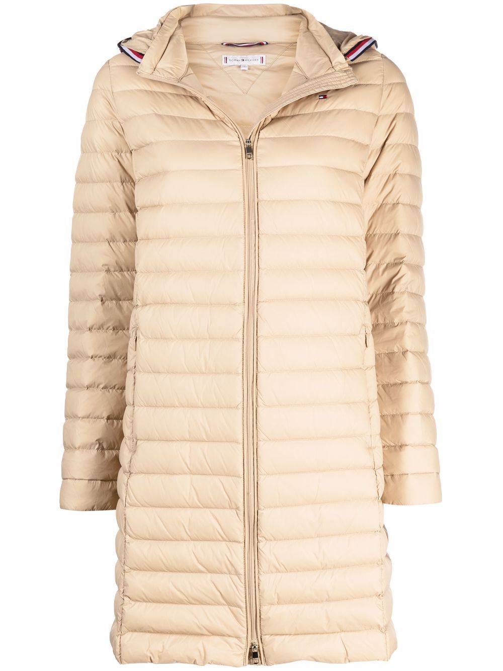 Tommy Hilfiger zipped padded coat - Neutrals von Tommy Hilfiger