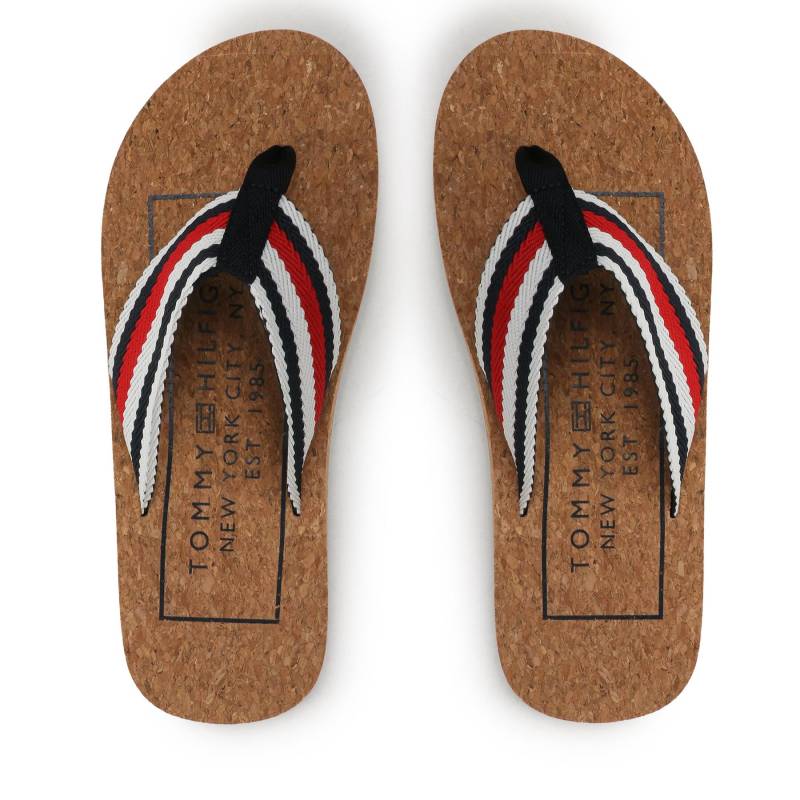 Zehentrenner Tommy Hilfiger Cork Beach Sandal FM0FM04475 Desert Sky DW5 von Tommy Hilfiger