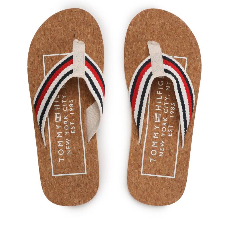 Zehentrenner Tommy Hilfiger Cork Beach Sandal FM0FM04475 Beige von Tommy Hilfiger