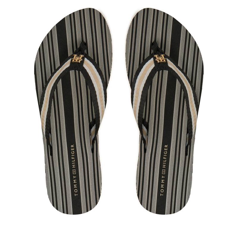 Zehentrenner Tommy Hilfiger Im Th Print Beach Sandal FW0FW08370 Schwarz von Tommy Hilfiger
