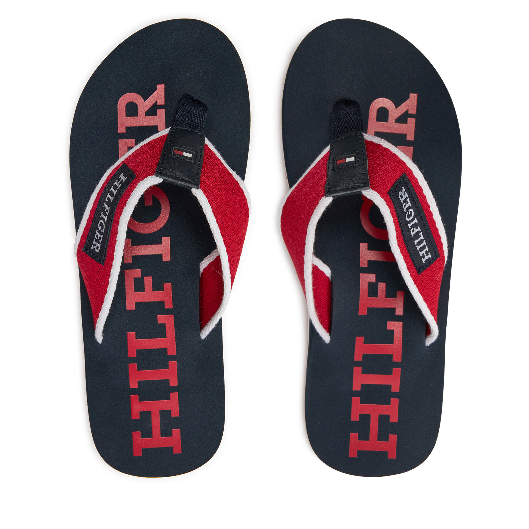 Zehentrenner Tommy Hilfiger Patch Hilfiger Beach Sandal FM0FM05024 Primary Red XLG von Tommy Hilfiger