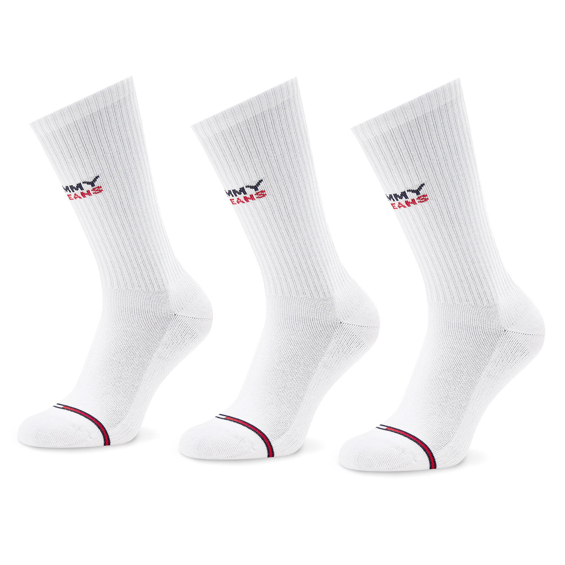 3er-Set hohe Unisex-Socken Tommy Jeans 701221224 White 001 von Tommy Jeans