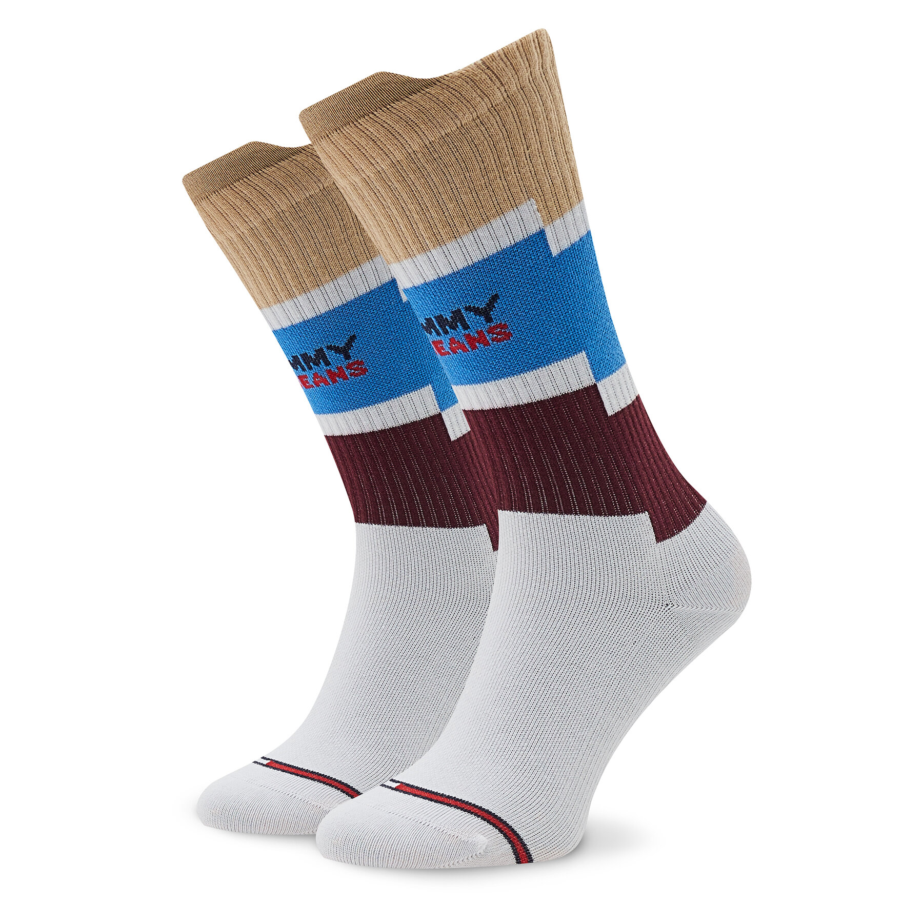 Hohe Unisex-Socken Tommy Jeans 701220283 White/Blue 003 von Tommy Jeans