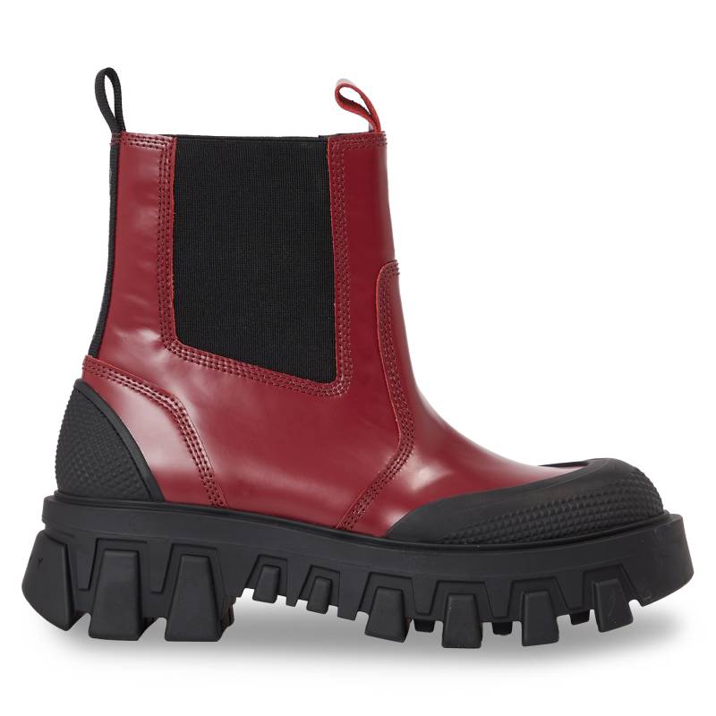 Klassische Stiefeletten Tommy Jeans Tjw Chunky Chelsea Mix Material EN0EN02375 Rouge XJS von Tommy Jeans