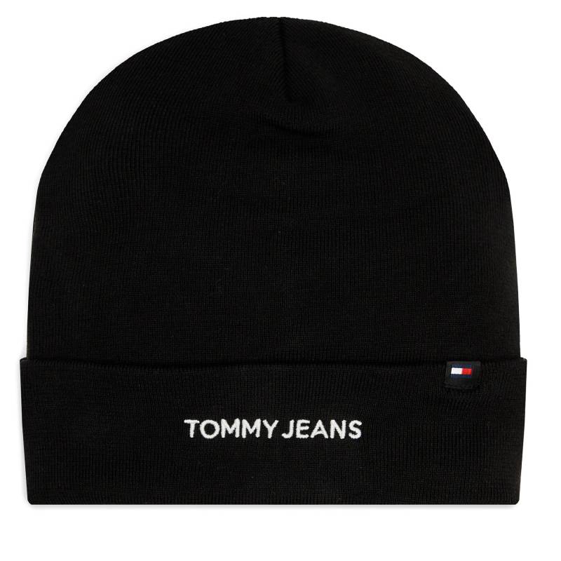 Mütze Tommy Jeans Linear Logo AM0AM12025 Black BDS von Tommy Jeans