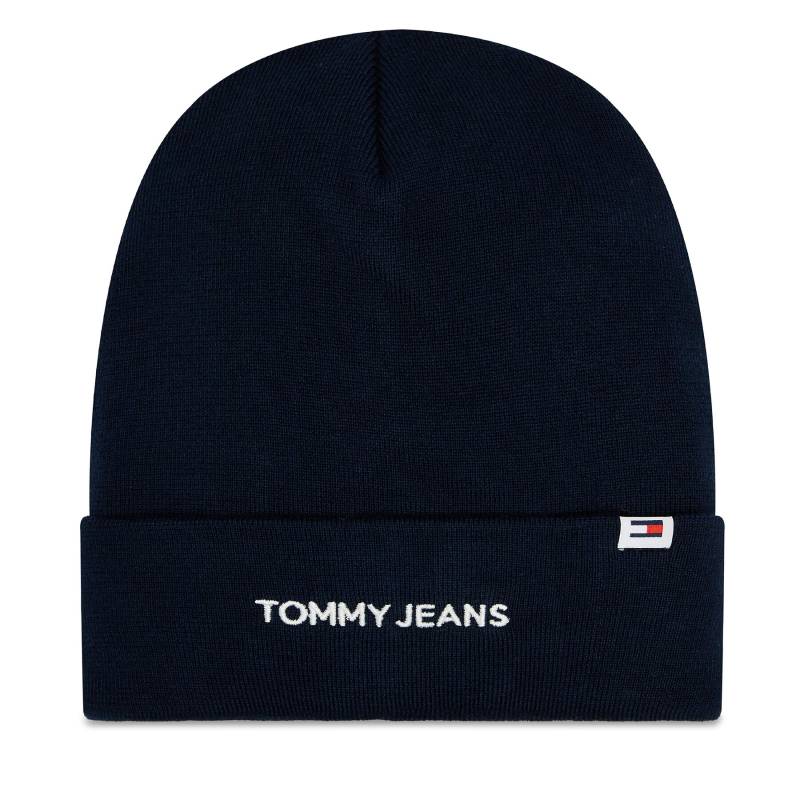 Mütze Tommy Jeans Linear Logo AW0AW15843 Dark Night Navy C1G von Tommy Jeans