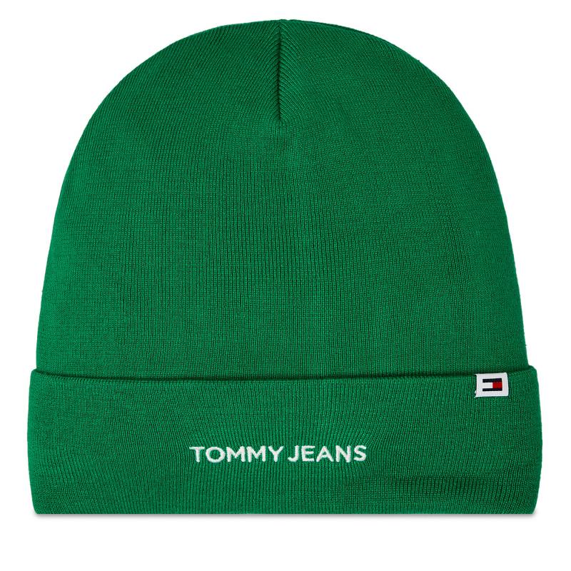Mütze Tommy Jeans Tjw Linear Logo Beanie AW0AW15843 Olympic Green L4B von Tommy Jeans