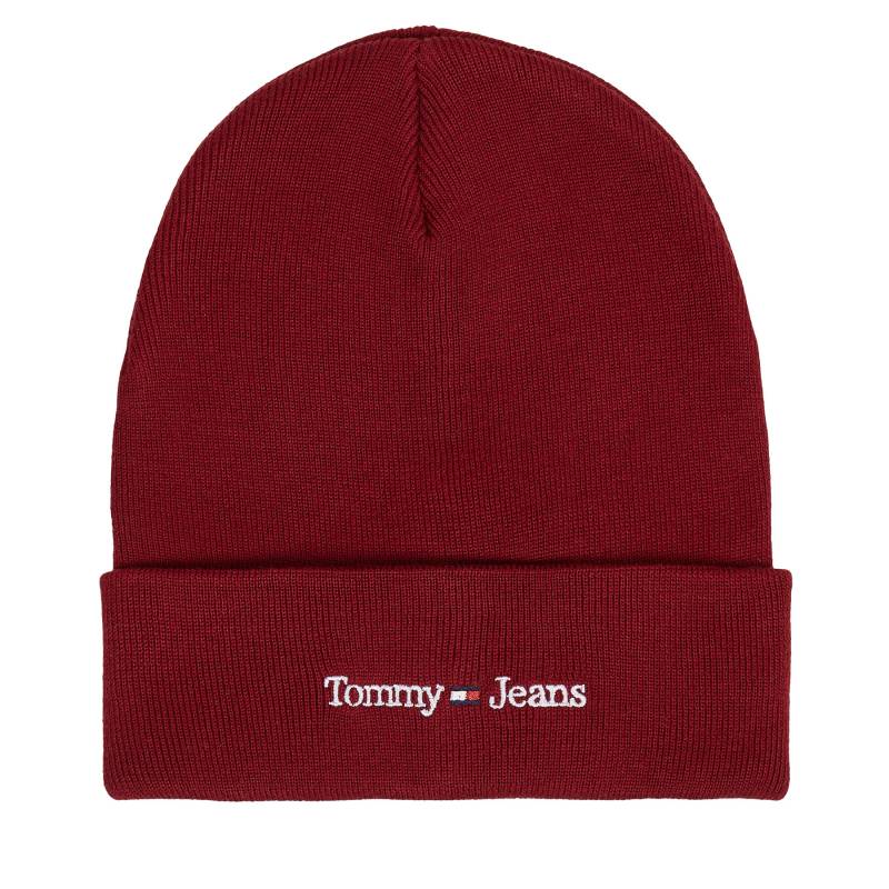 Mütze Tommy Jeans Tjw Sport Beanie AW0AW15473 Deep Rouge VLP von Tommy Jeans