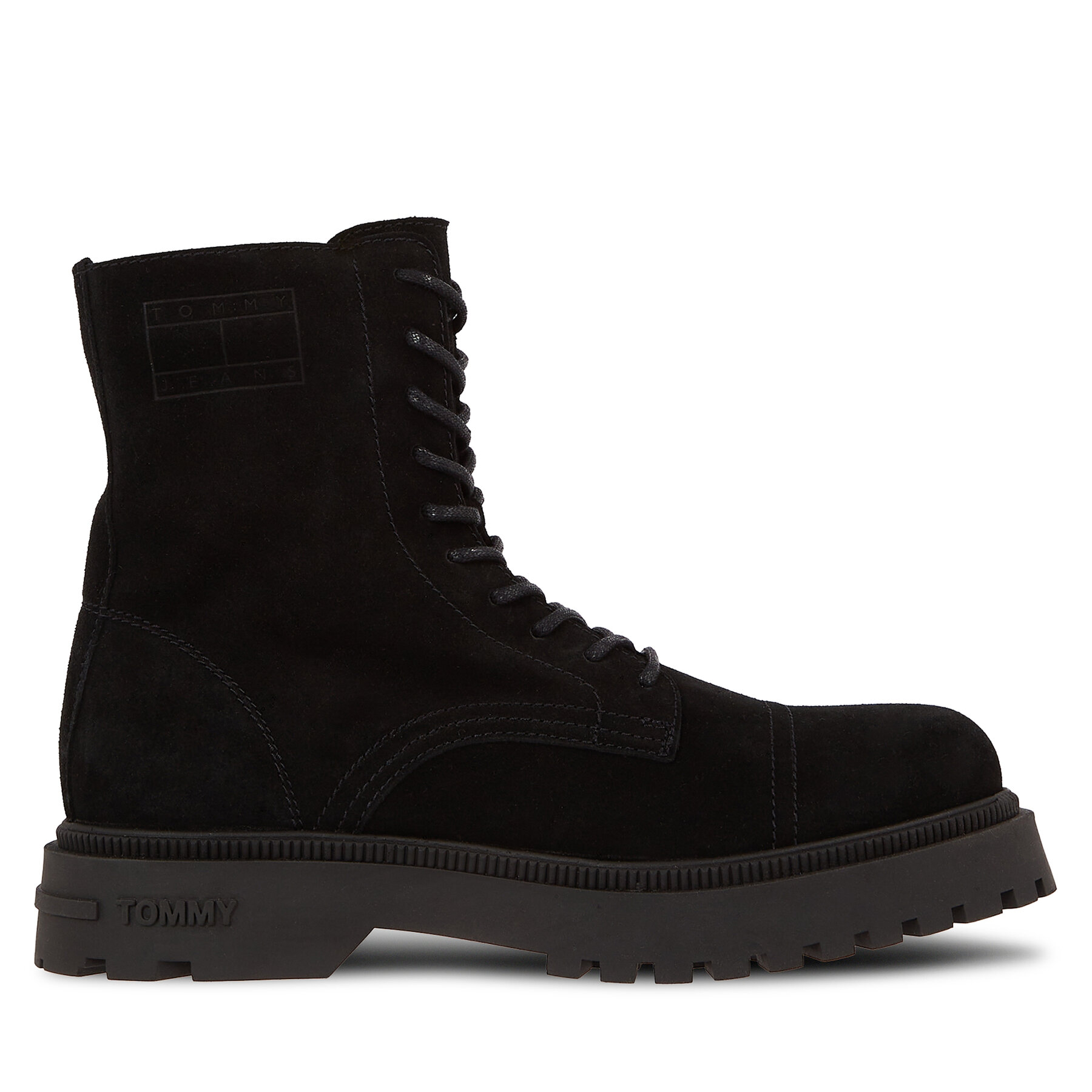 Schnürstiefeletten Tommy Jeans Tjm Casual Boot Suede EM0EM01336 Black BDS von Tommy Jeans