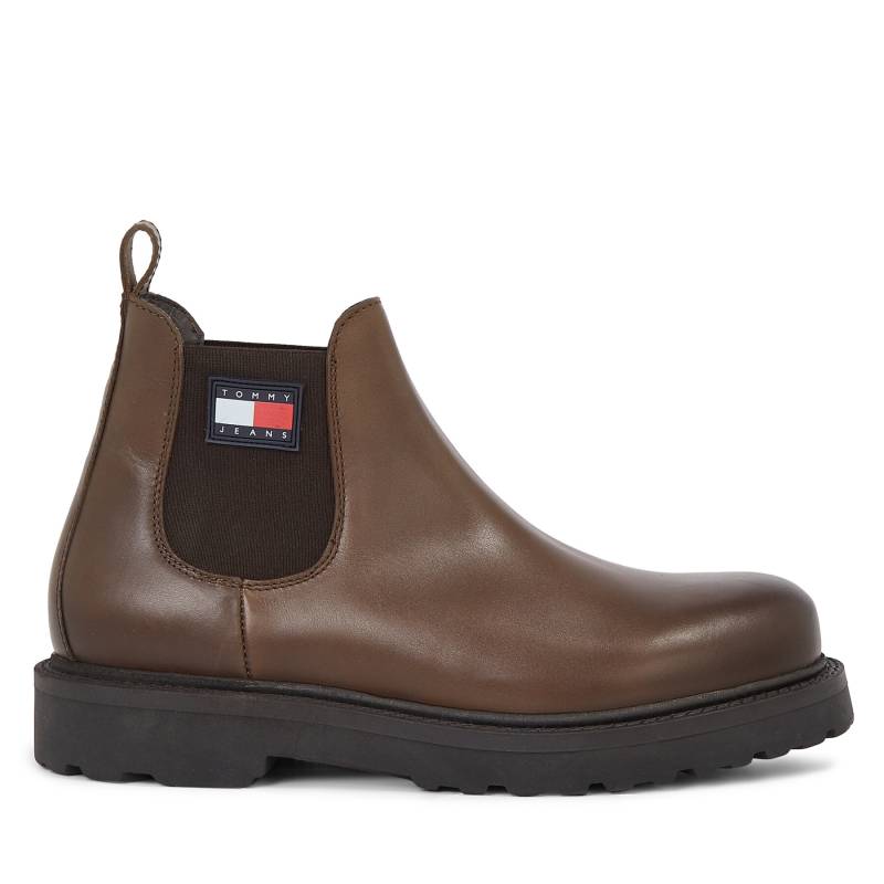 Klassische Stiefeletten Tommy Jeans Tjm Napa Leather EM0EM01254 Velvet Brown GWN von Tommy Jeans