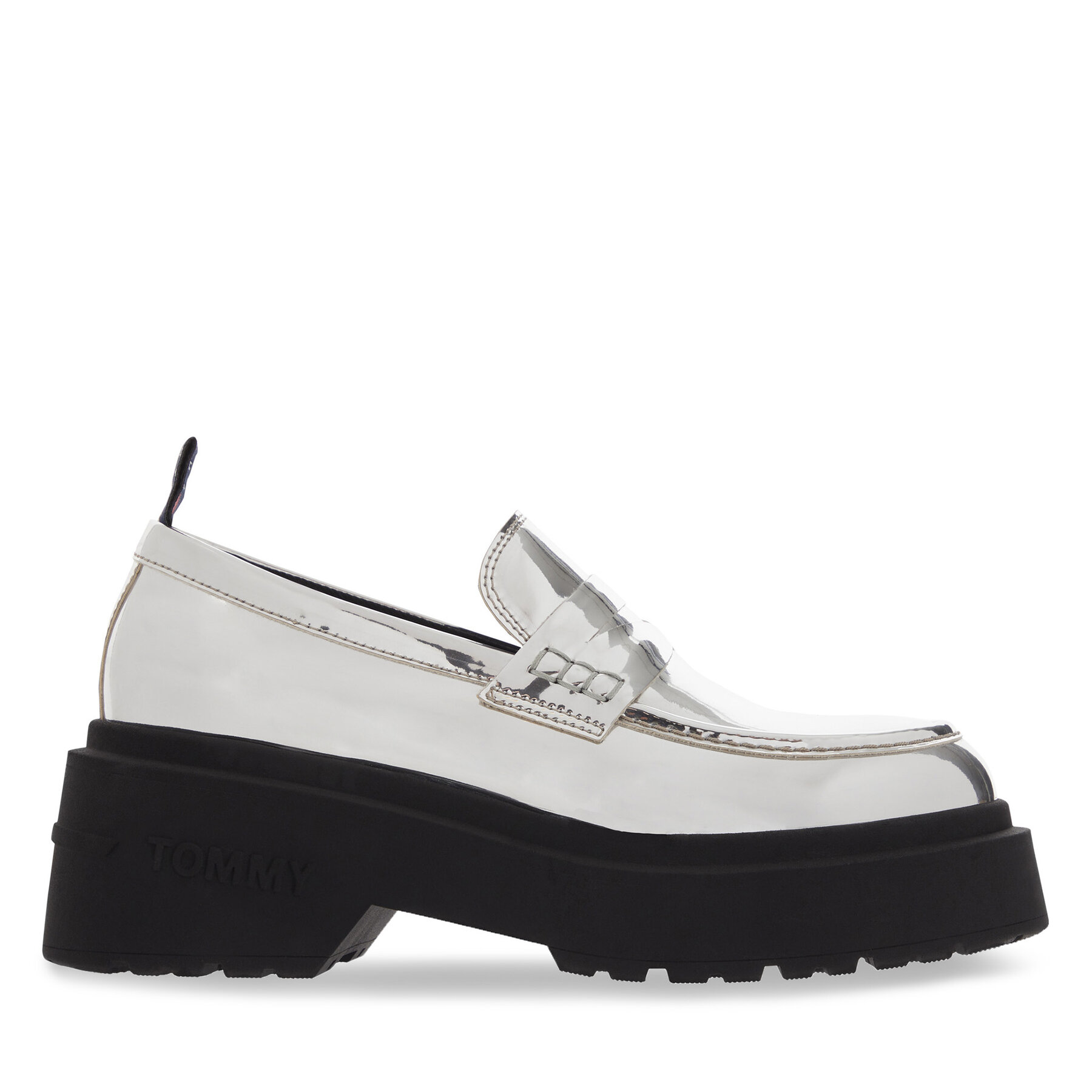 Slipper Tommy Jeans Tjw Chunky Metallic EN0EN02321 Silver 0IP von Tommy Jeans