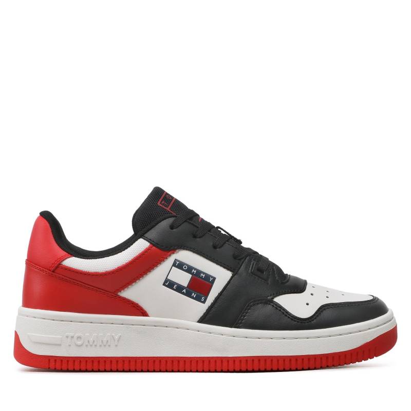 Sneakers Tommy Jeans Basket Leather EM0EM01162 Deep Crimson XNL von Tommy Jeans