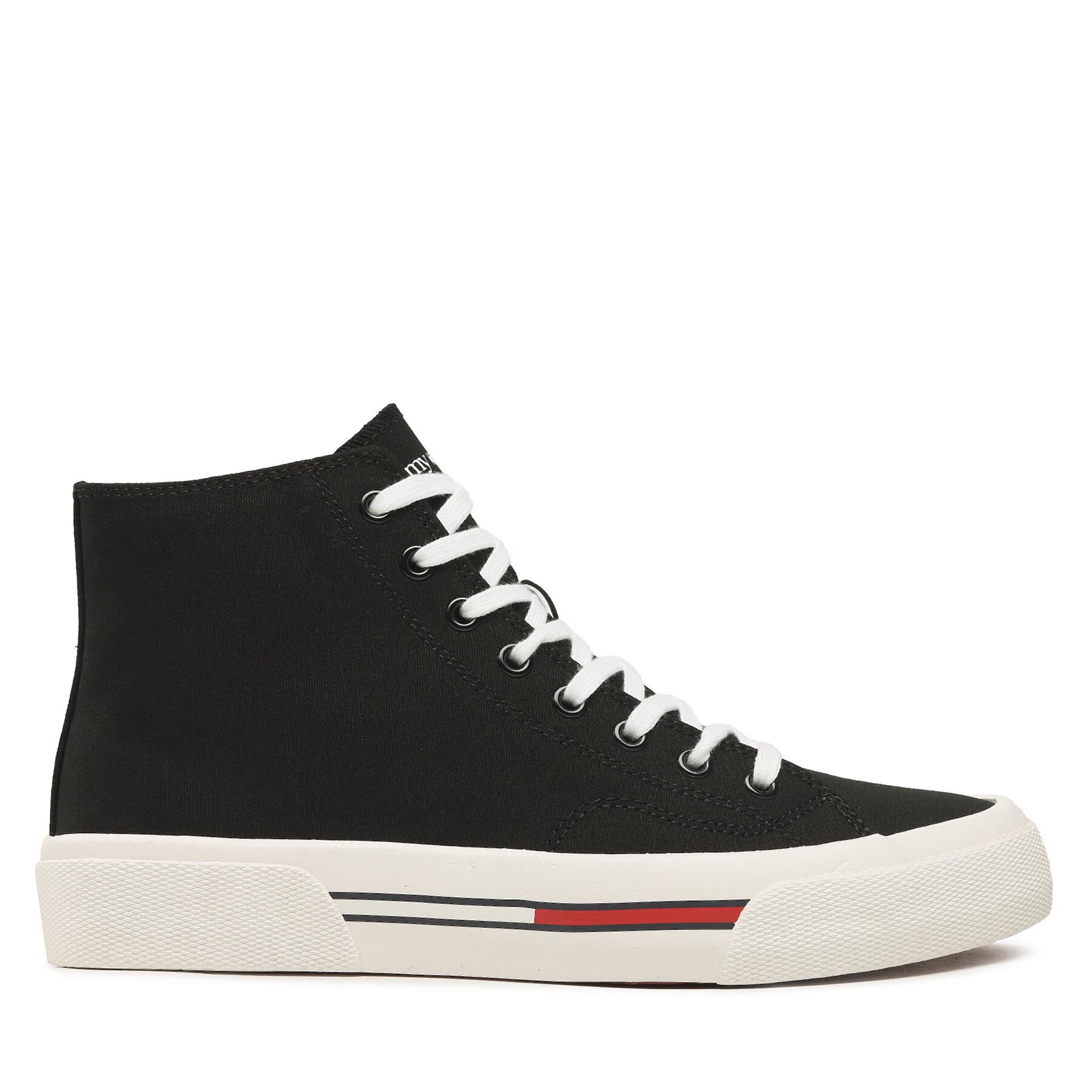 Sneakers Tommy Jeans Mid Canvas Color EM0EM01157 Black BDS von Tommy Jeans