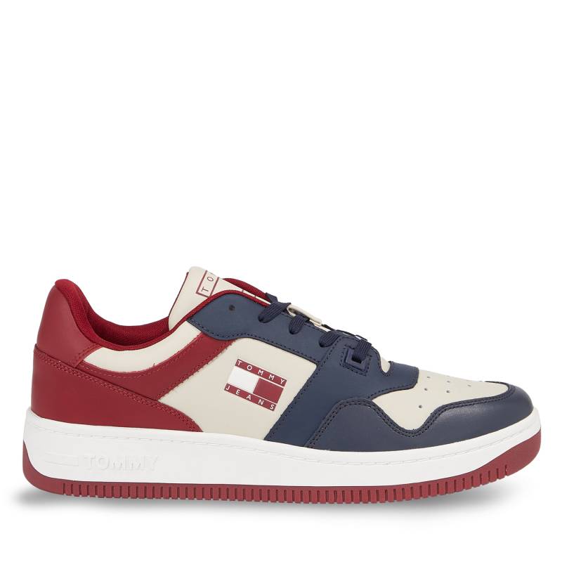 Sneakers Tommy Jeans Tjm Basket Premium Color EM0EM01256 Twilight Navy/Rouge/Ecru C87 von Tommy Jeans