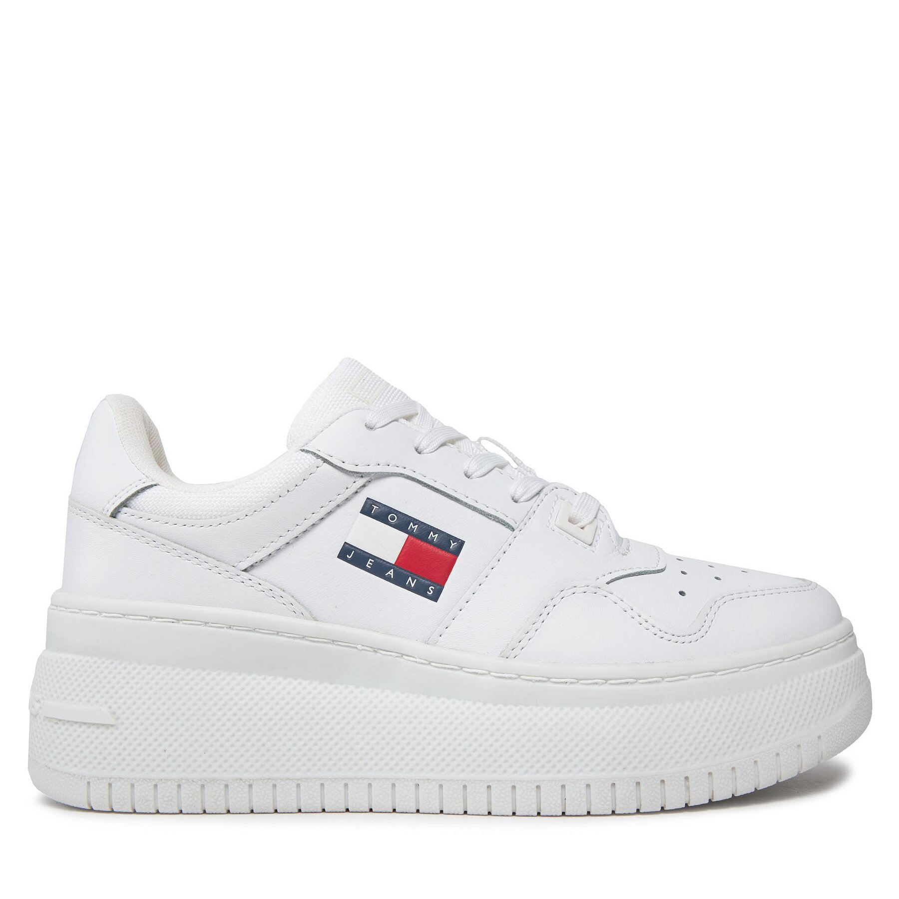 Sneakers Tommy Jeans Tjw Retro Basket Flatform Ess EN0EN02506 White YBS von Tommy Jeans