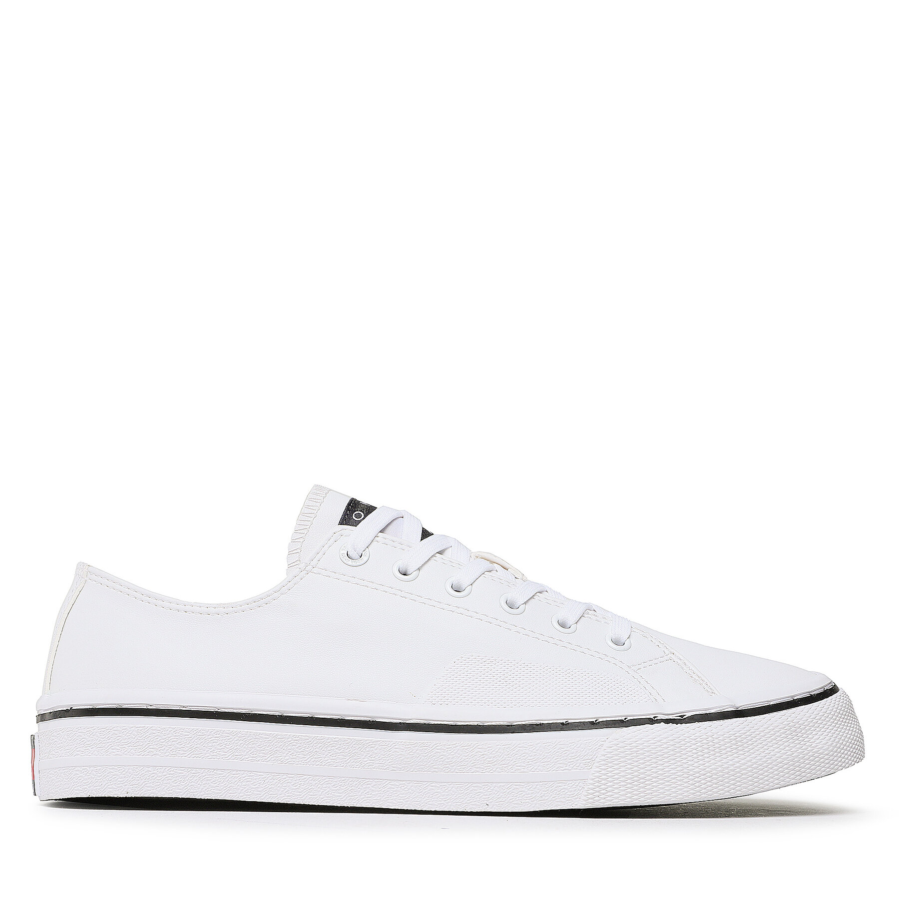 Sneakers aus Stoff Tommy Jeans Lace Vulc Ess EM0EM01047 White YBR von Tommy Jeans