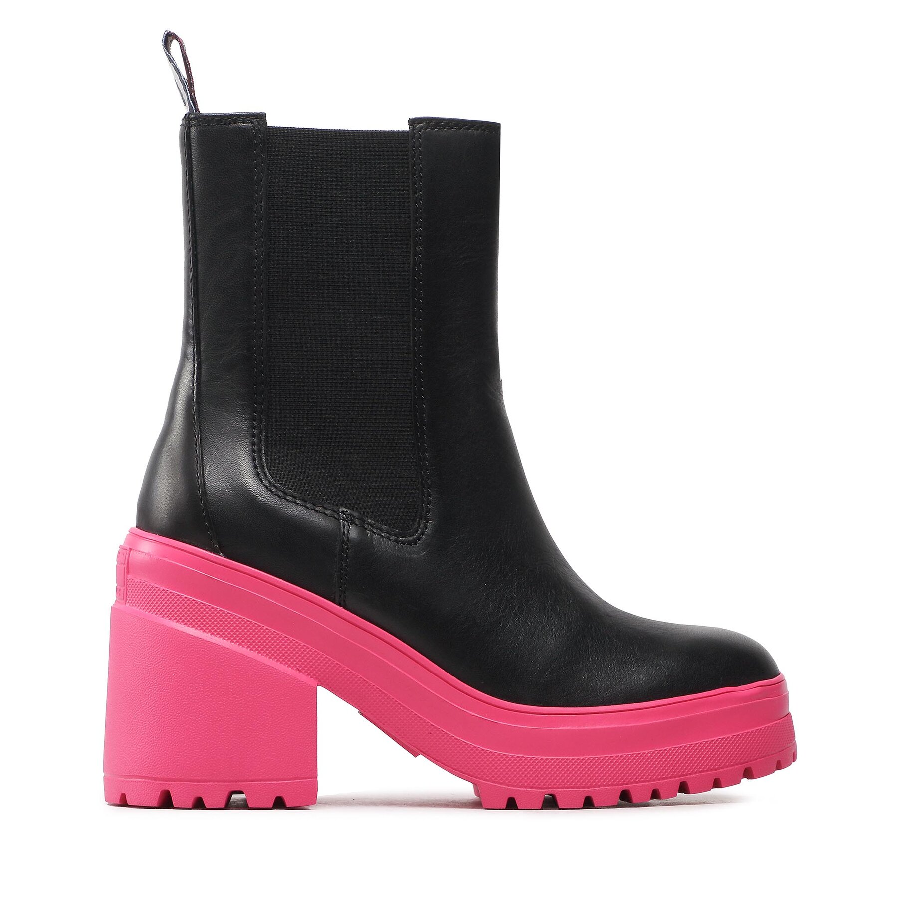 Stiefeletten Tommy Jeans Color Outsole EN0EN02160 Black/Jewel Pink 0GK von Tommy Jeans