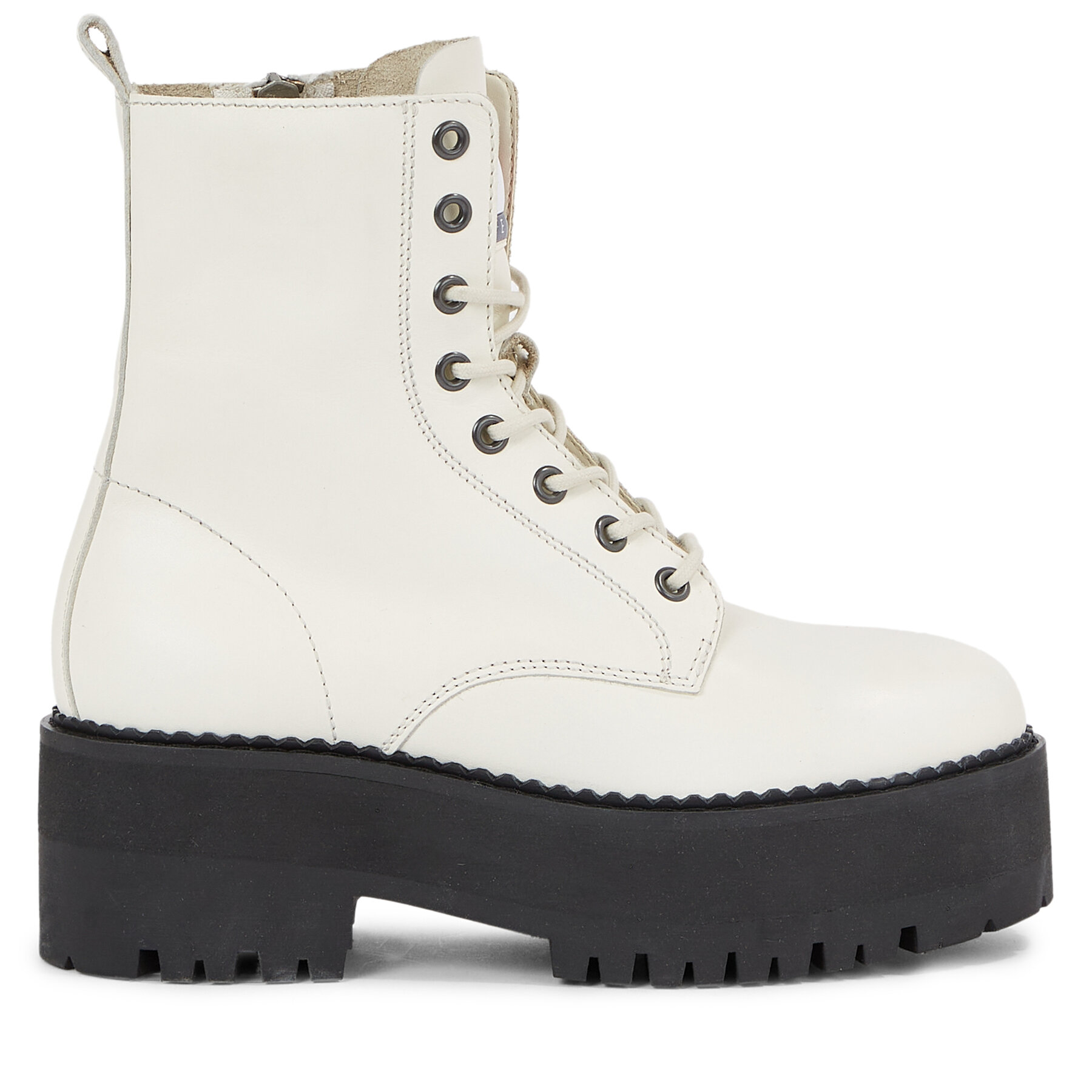 Stiefeletten Tommy Jeans Tjw Boot Zip Up EN0EN02305 Rich Cream YA6 von Tommy Jeans