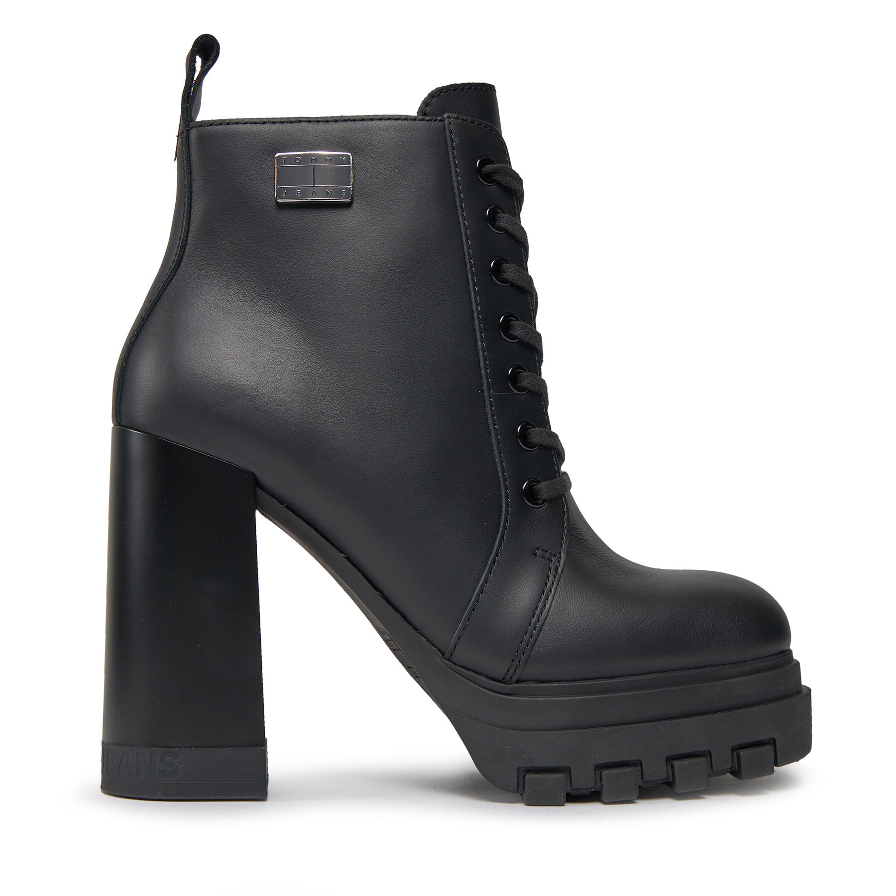 Stiefeletten Tommy Jeans Tjw High Heel Lace Up Boot EN0EN02408 Black BDS von Tommy Jeans