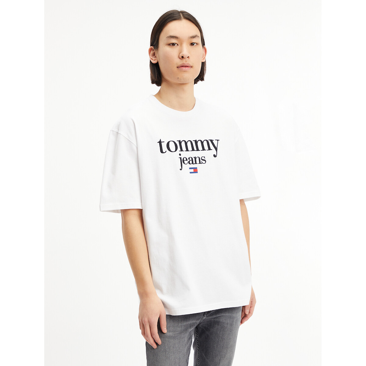 T-Shirt Modern Corp Logo, runder Ausschnitt von Tommy Jeans