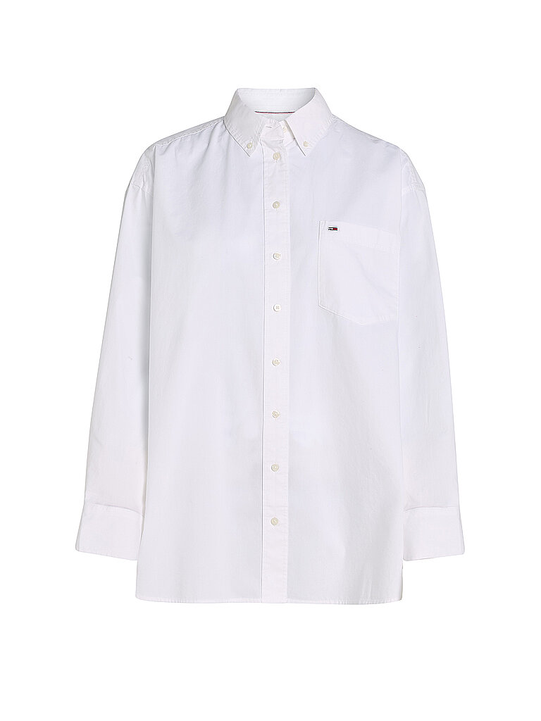 TOMMY JEANS Bluse weiss | M von Tommy Jeans
