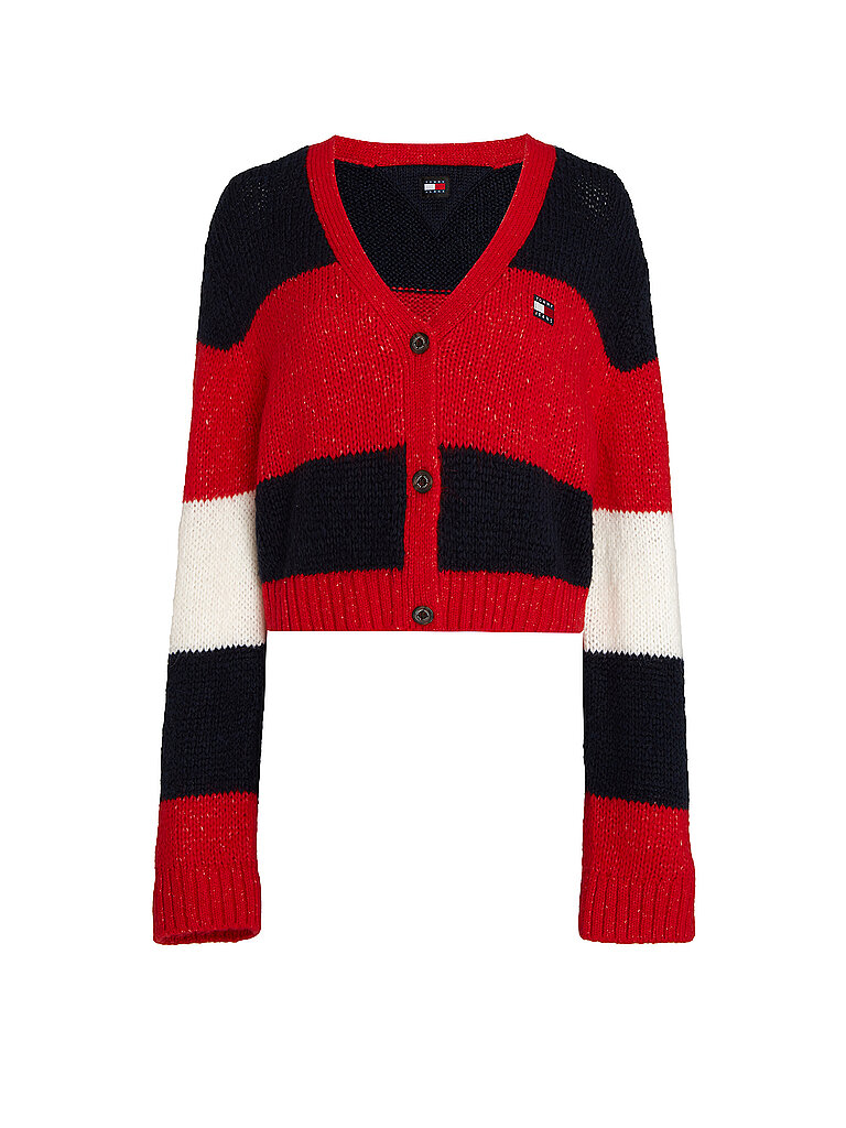 TOMMY JEANS Cardigan rot | S von Tommy Jeans