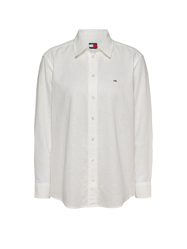 TOMMY JEANS Hemdbluse  weiss | L von Tommy Jeans