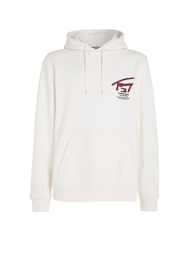 TOMMY JEANS Kapuzensweater - Hoodie  weiss | M von Tommy Jeans