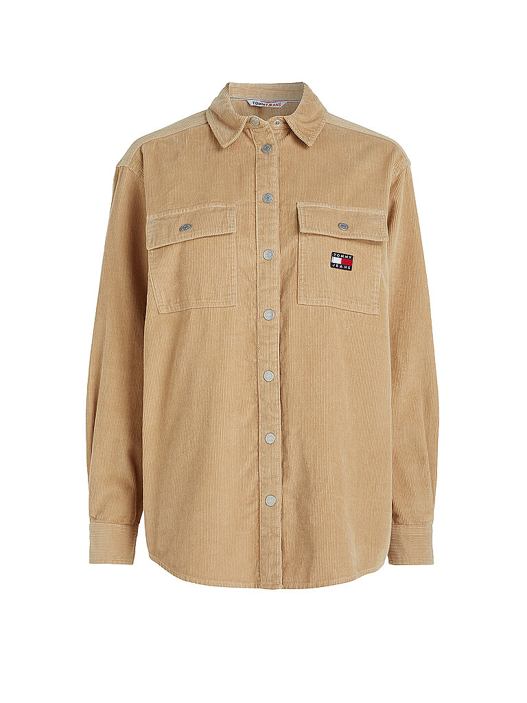 TOMMY JEANS Overshirt beige | M von Tommy Jeans
