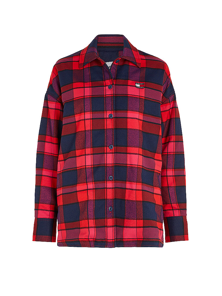 TOMMY JEANS Overshirt rot | L von Tommy Jeans