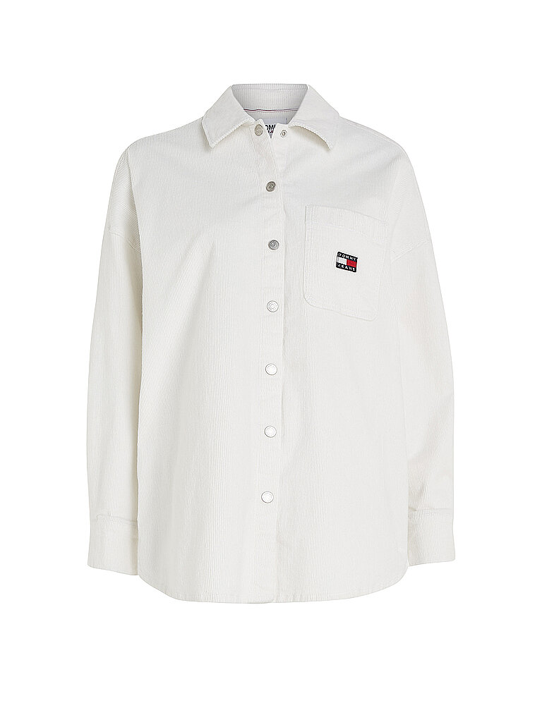 TOMMY JEANS Overshirt weiss | M von Tommy Jeans