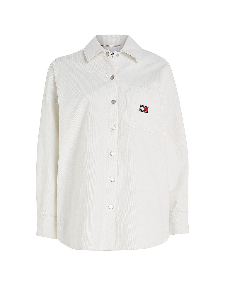 TOMMY JEANS Overshirt weiss | S von Tommy Jeans