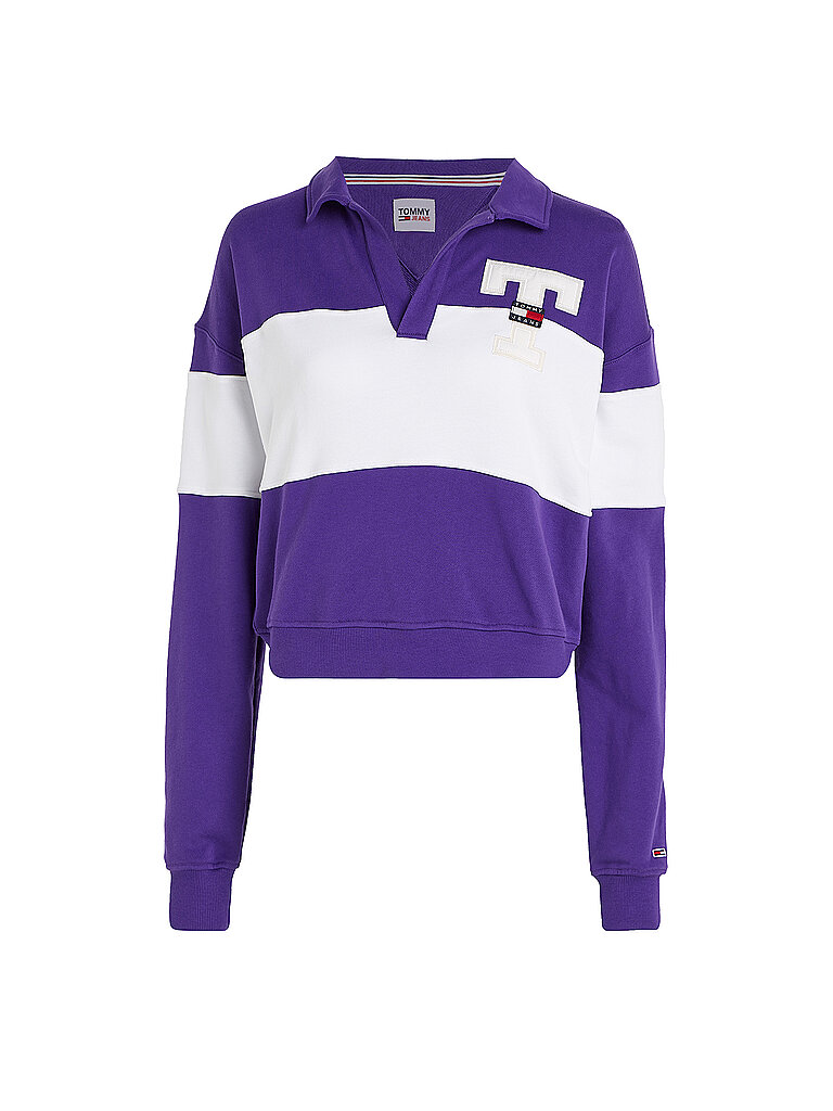 TOMMY JEANS Poloshirt lila | L von Tommy Jeans