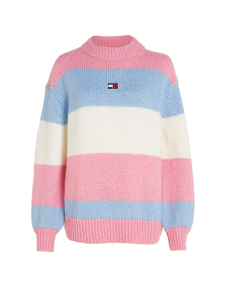 TOMMY JEANS Pullover rosa | M von Tommy Jeans