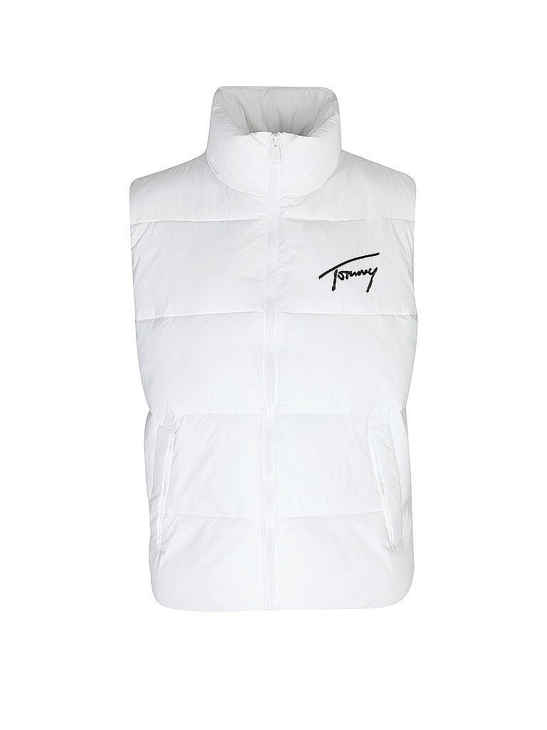 TOMMY JEANS Steppgilet  weiss | S von Tommy Jeans