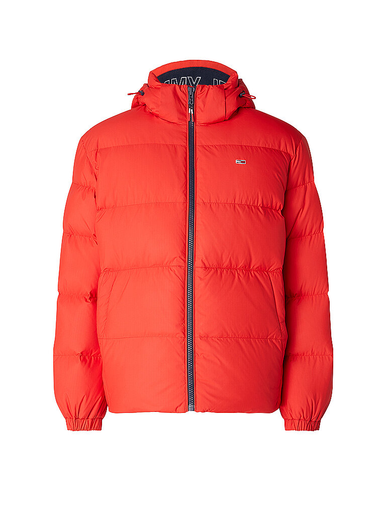 TOMMY JEANS Steppjacke rot | M von Tommy Jeans