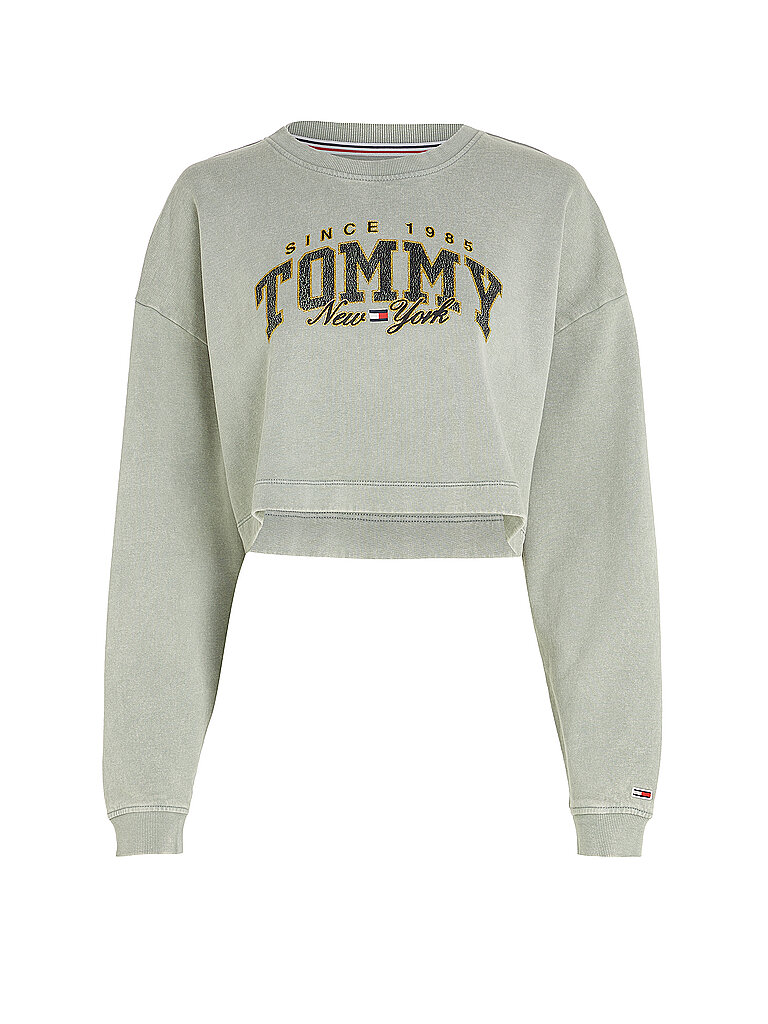 TOMMY JEANS Sweater Cropped Fit mint | M von Tommy Jeans