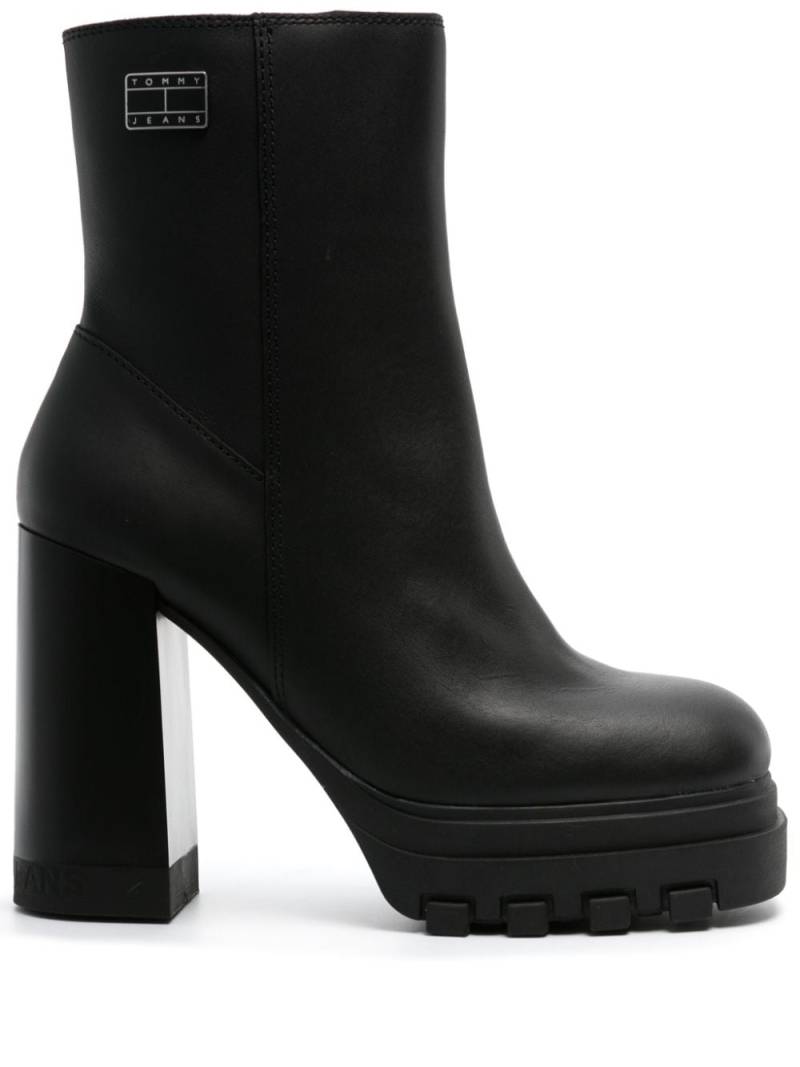 Tommy Jeans 120mm logo-print ankle boots - Black von Tommy Jeans