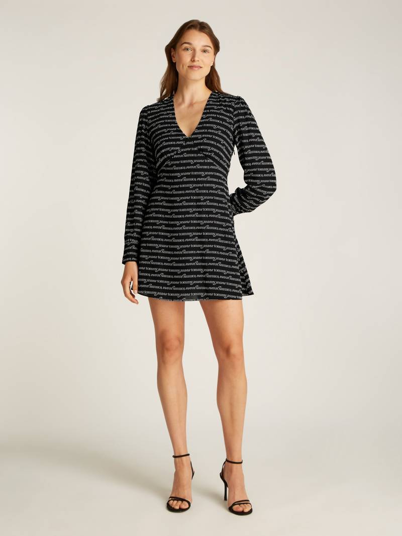 Tommy Jeans A-Linien-Kleid »TJW SCRIPT AOP LS MINI DRESS«, mit Allover Print von Tommy Jeans