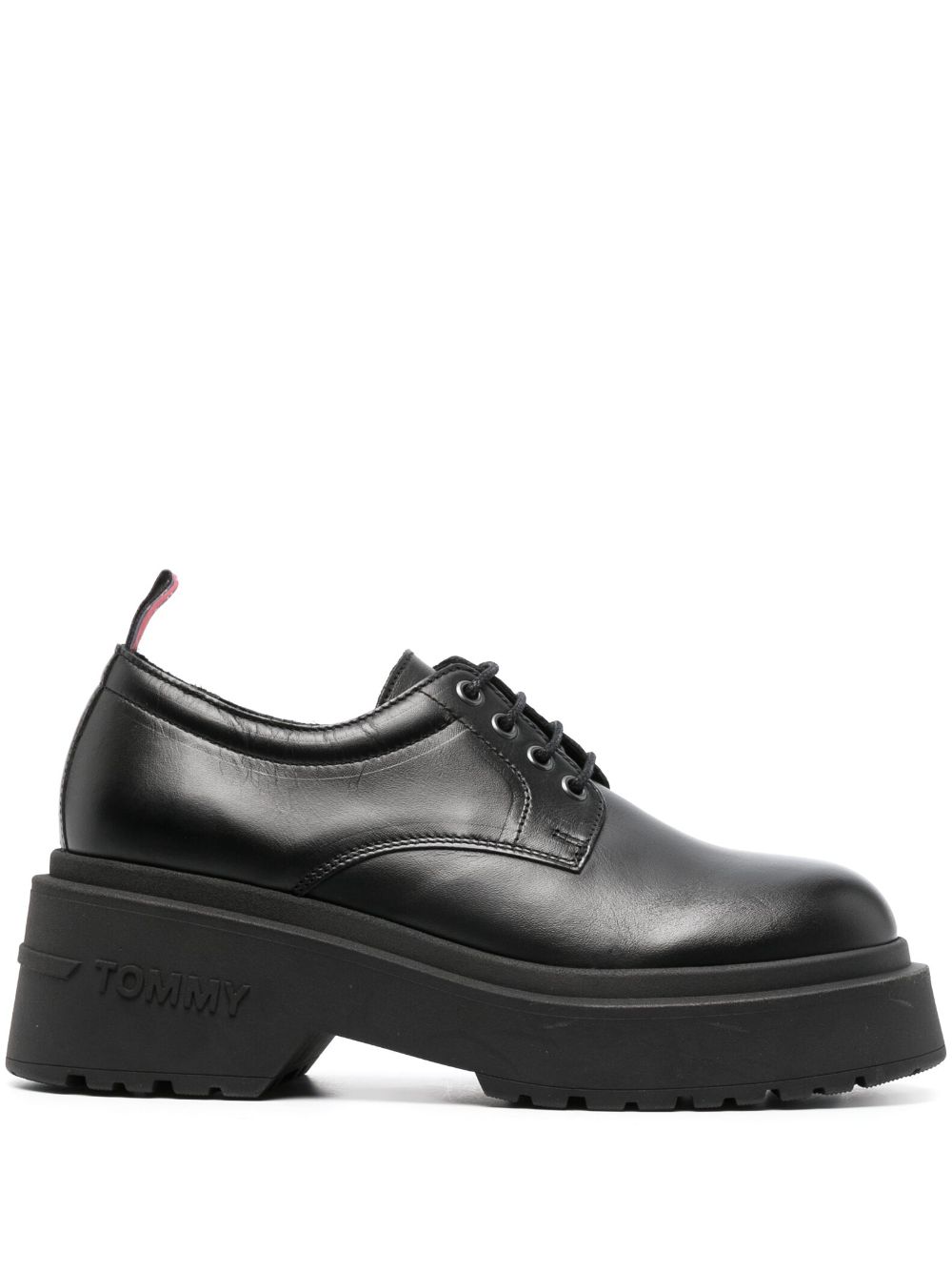Tommy Jeans Ava leather Oxford shoes - Black von Tommy Jeans