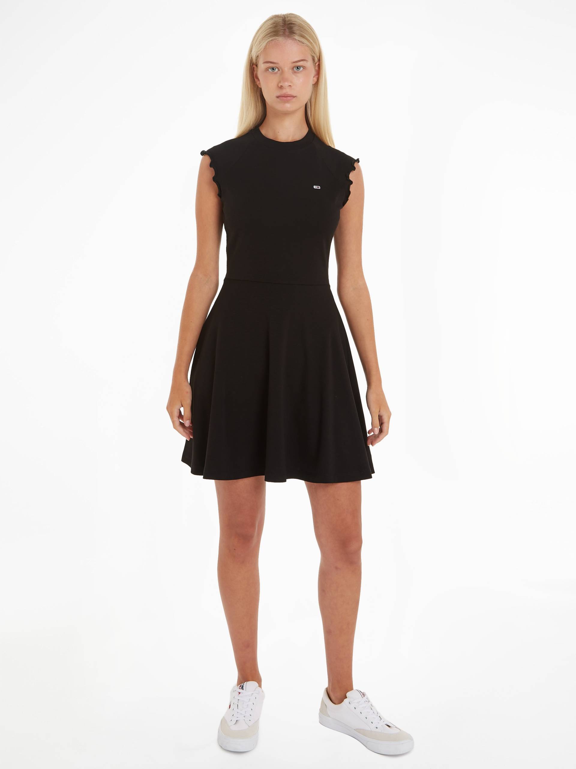 Tommy Jeans Blusenkleid »TJW BABYLOCK FIT & FLARE DRESS«, mit Tommy Jeans Flagge von Tommy Jeans