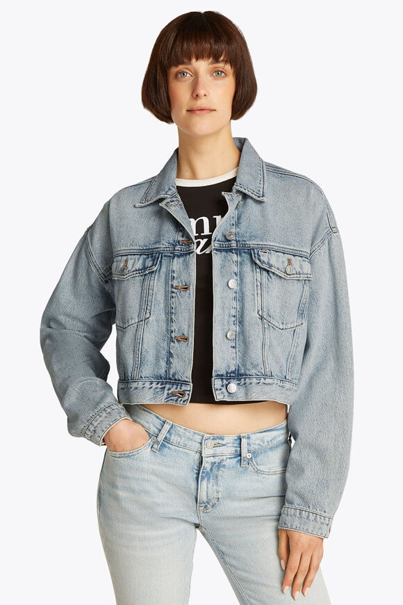 Tommy Jeans Crop Jeansjacke | Denim Light | Damen  | S von Tommy Jeans