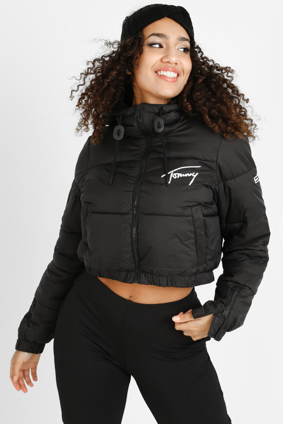 Tommy Jeans Crop Pufferjacke | Black | Damen  | L von Tommy Jeans