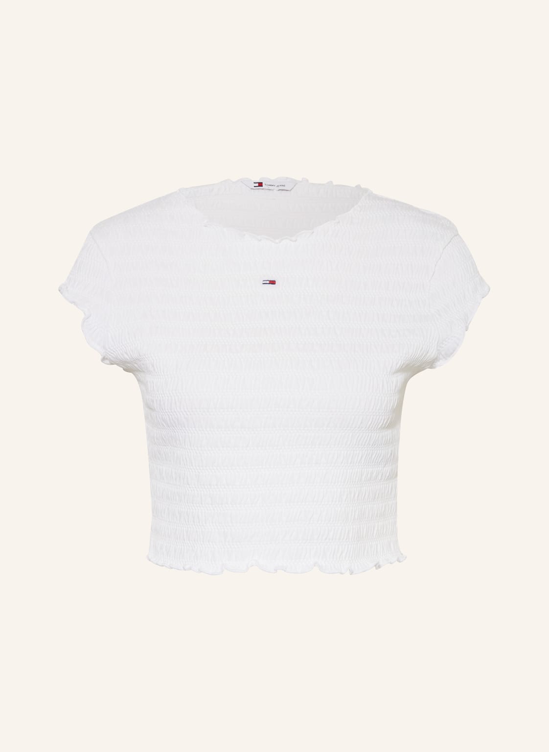 Tommy Jeans Cropped-Shirt weiss von Tommy Jeans